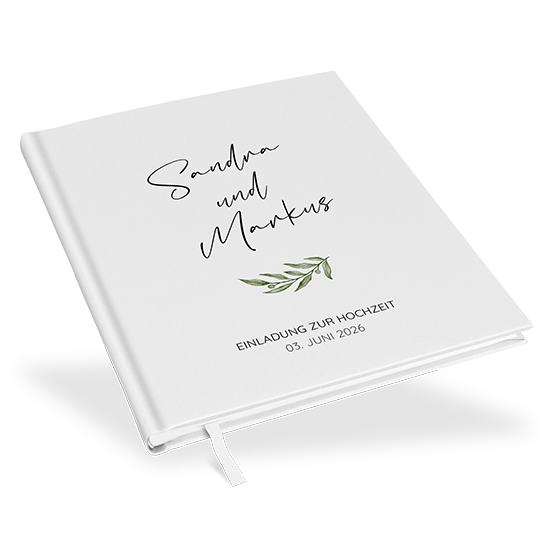 Gästebuch Hochzeit - Minimalistisch "Olivetta"