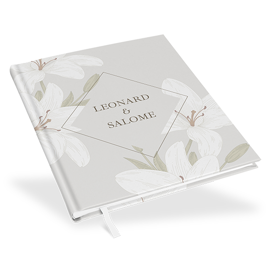 Gästebuch Hochzeit - Floral "White Lily"