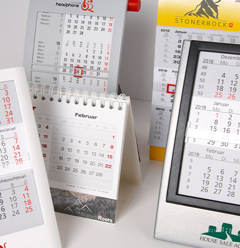 Individuelle Steh- und Tischkalender