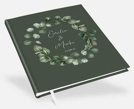 Gästebuch Hochzeit - Greenery "Tropical Frame"