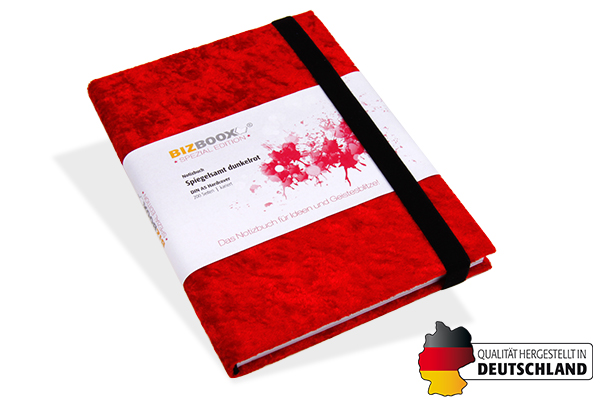 BIZBOOX® Spiegelsamt dunkelrot DIN A5 BIZBOOX® Spiegelsamt dunkelrot DIN A5