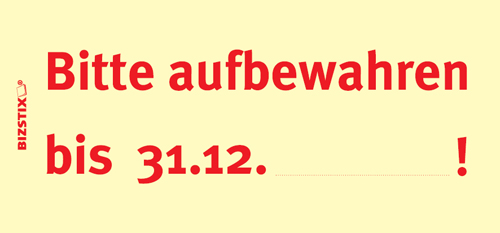1301010127 BIZSTIX® Business Haftnotizen "Bitte aufbewahren bis" BIZSTIX® Business Haftnotizen "Bitte aufbewahren bis"