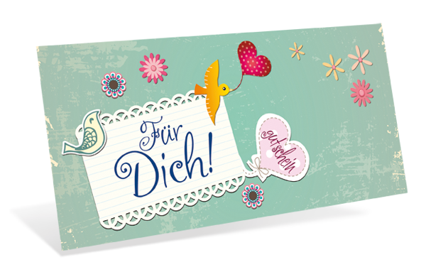 1209010330 Gutscheinkarte Classic "happy birds" Gutscheinkarte Classic "happy birds"