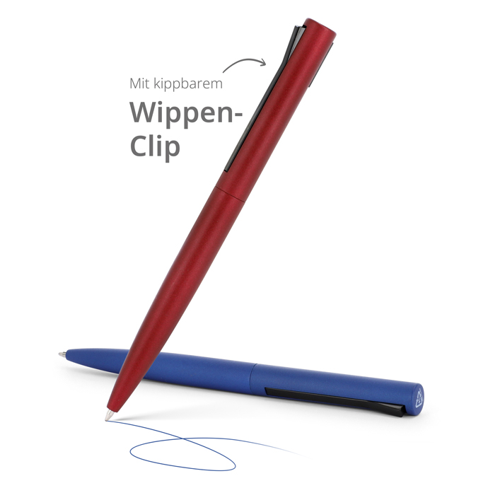 Kugelschreiber Softtouch Metall mit kippbarem Clip Kugelschreiber Softtouch Metall mit kippbarem Clip
