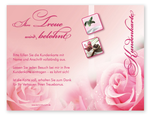 Kundenkarte "duftende Rose"