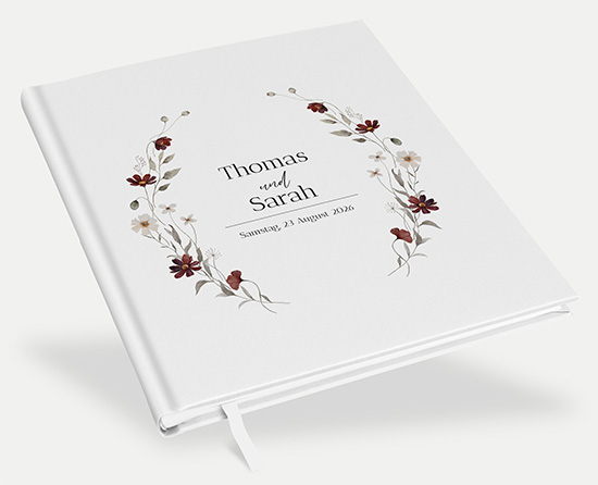 Gästebuch Hochzeit - Vintage "Wildflower Note