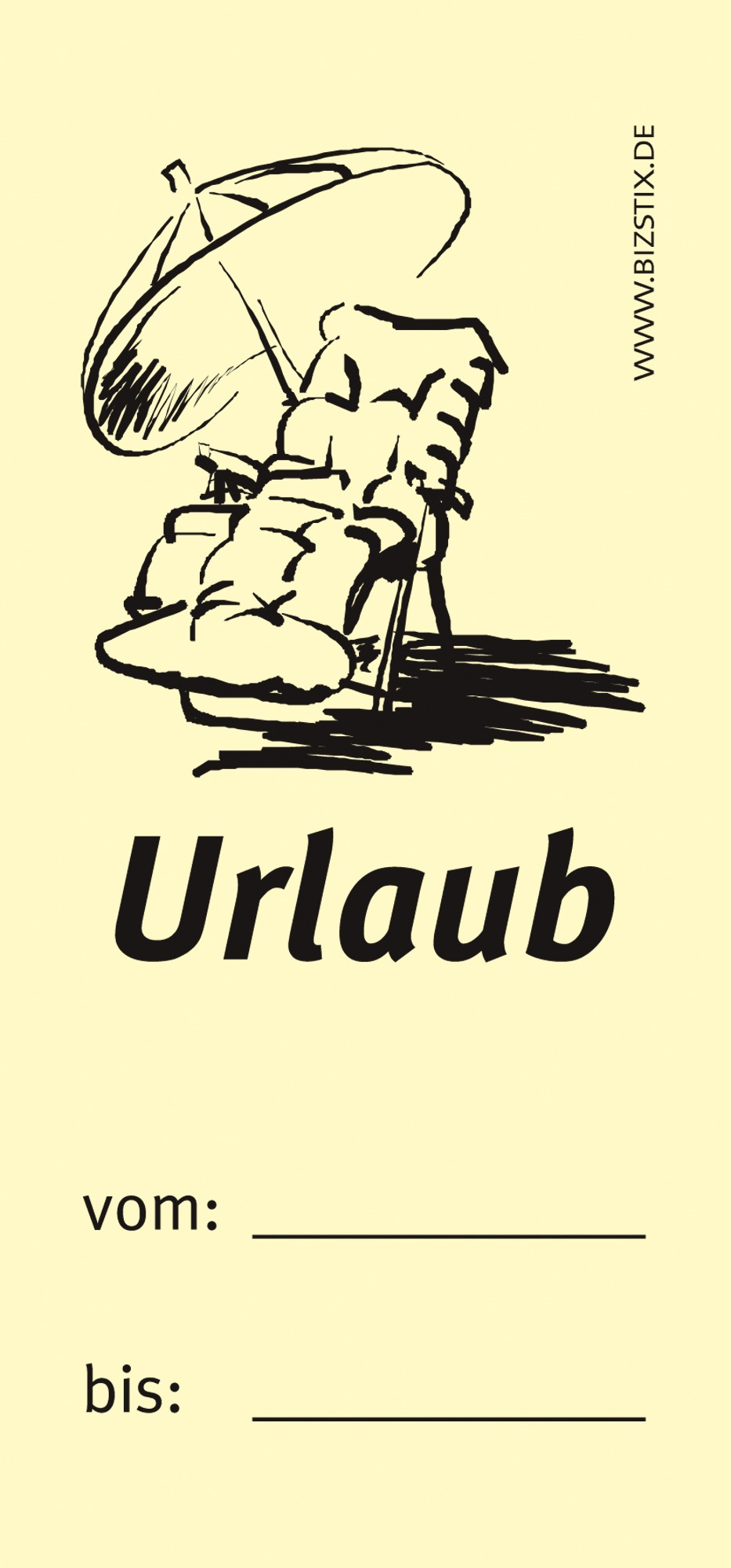 1301010133 BIZSTIX® Business Haftnotizen "Urlaub" BIZSTIX® Business Haftnotizen "Urlaub"