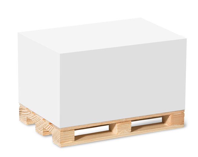 Notiz-Zettelklotz 12 x 8 x 6 cm im Siebdruck auf Mini-Holzpalette Notiz-Zettelklotz 12 x 8 x 6 cm im Siebdruck auf Mini-Holzpalette