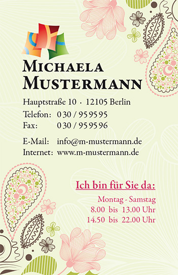 Visitenkarte "vintage art" Visitenkarte "vintage art"