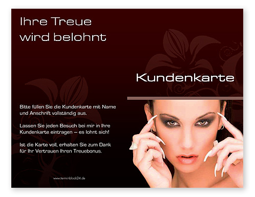 Kundenkarte "Elegance" Kundenkarte "Elegance"
