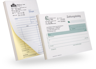 Quittungsblöcke mit Logo & Texteindruck