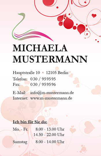 1212010316 Visitenkarte "lieblich" Visitenkarte "lieblich"