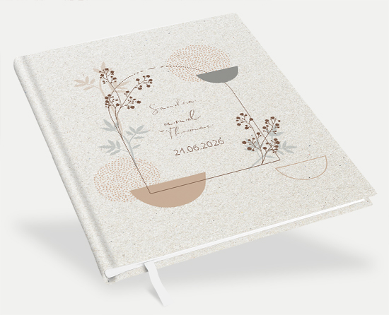 Gästebuch Hochzeit - Boho "Stone Bloom"