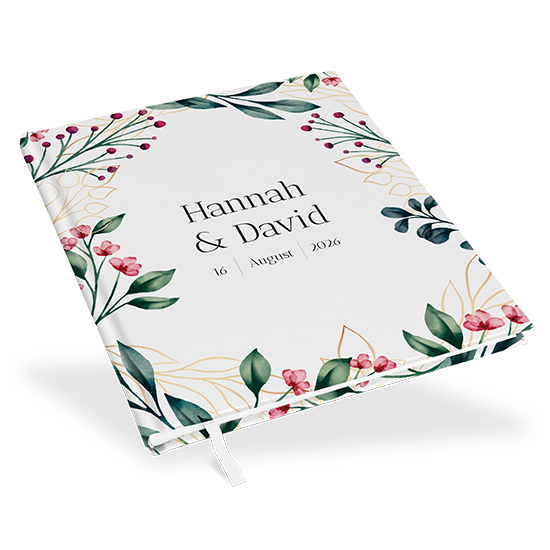 Gästebuch Hochzeit - Floral "Antique Rose"