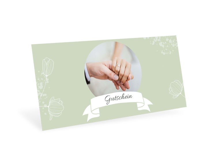 1208010366 Gutscheinkarte Classic "Wedding" individuell Gutscheinkarte Classic "Wedding" individuell