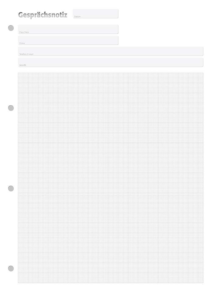Gesprächsnotizblock A4 millimeterkariert individuell