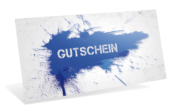 1209010290 Gutscheinkarte Classic "modern splash" Gutscheinkarte Classic "modern splash"