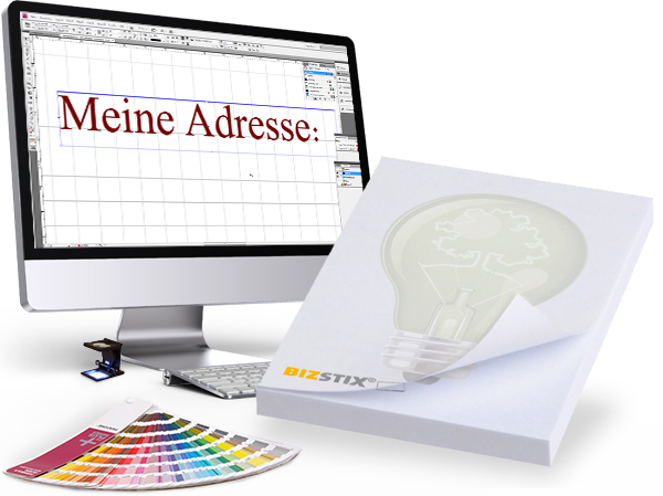 Gestaltungsservice für Haftnotiz Gestaltungsservice für Haftnotiz