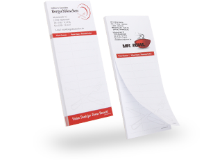 Kellnerblöcke mit Logo & Texteindruck