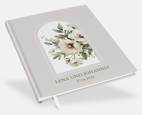 Gästebuch Hochzeit - Vintage "Ivory Garden"