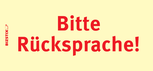 BIZSTIX® Business Haftnotizen "Bitte Rücksprache!" BIZSTIX® Business Haftnotizen "Bitte Rücksprache!"