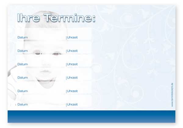 Terminzettel "Baby Smiley" - 6 Termine Terminzettel "Baby Smiley" - 6 Termine