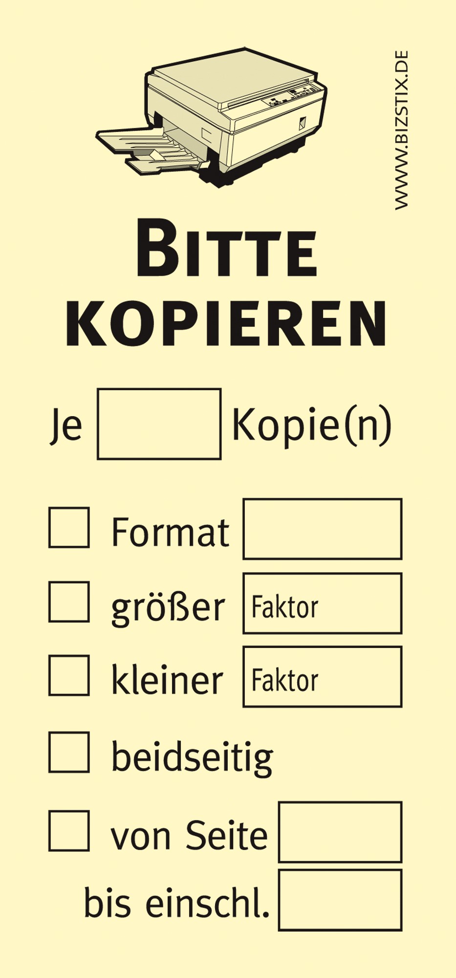 1301010137 BIZSTIX® Business Haftnotizen "Bitte kopieren" BIZSTIX® Business Haftnotizen "Bitte kopieren"