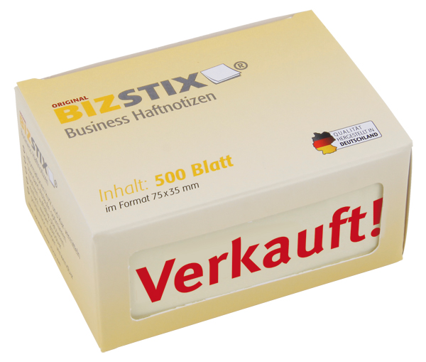 BIZSTIX® Business Haftnotizen "Verkauft!" BIZSTIX® Business Haftnotizen "Verkauft!"