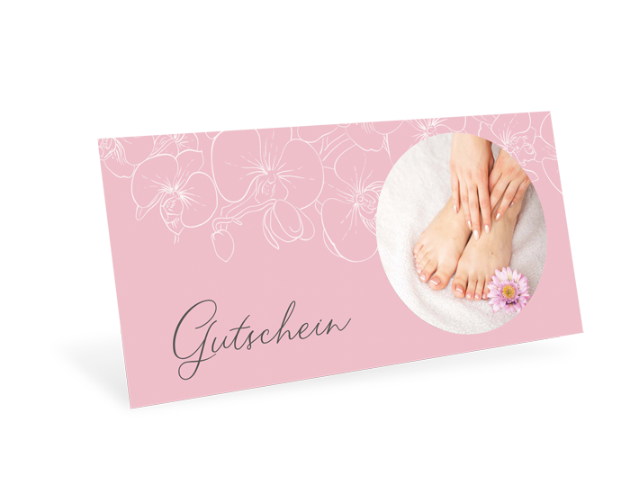Gutscheinkarte Classic "Pink Feet"