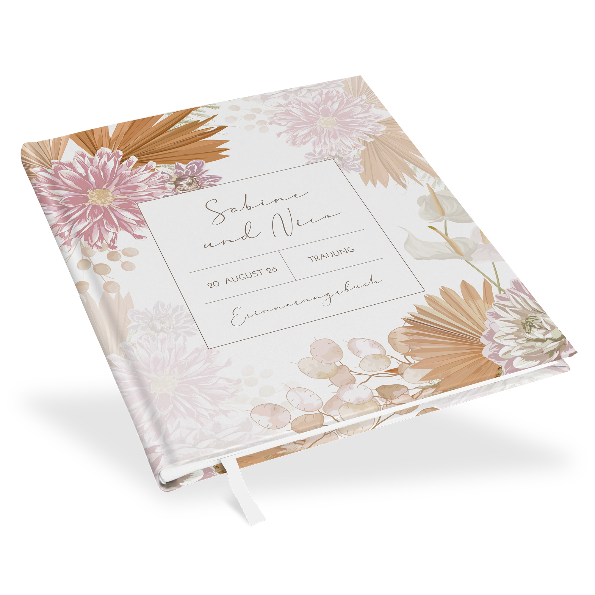 Gästebuch Hochzeit - Floral "Terracotta Blossom"