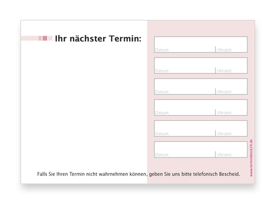 Terminzettel Classic #2 rot