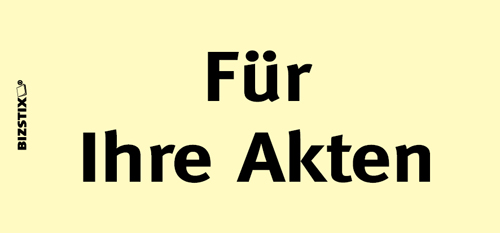 1301010107 BIZSTIX® Business Haftnotizen "Für Ihre Akten" BIZSTIX® Business Haftnotizen "Für Ihre Akten"