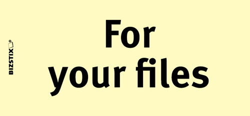 BIZSTIX® Business Haftnotizen "For your files"