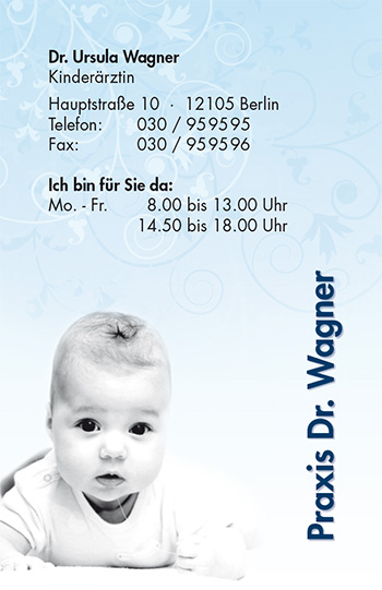1212010130 Visitenkarte "Baby Smiley" Visitenkarte "Baby Smiley"