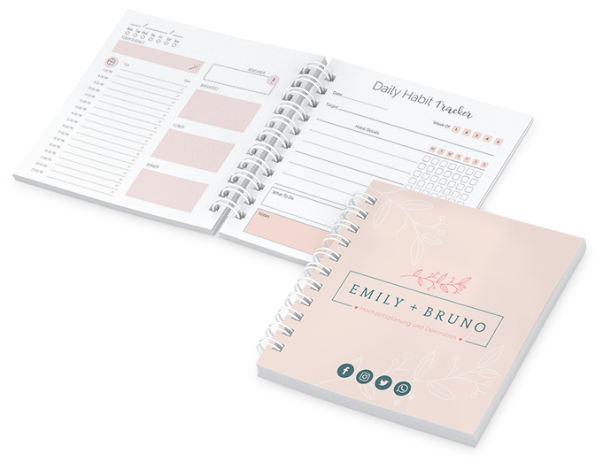 Spiralblock Quadrat klein individuell Spiralblock Quadrat klein individuell