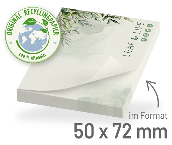 140101024009 BIZSTIX® Recycling Haftnotizen 50 x 72 mm BIZSTIX® Recycling Haftnotizen 50 x 72 mm