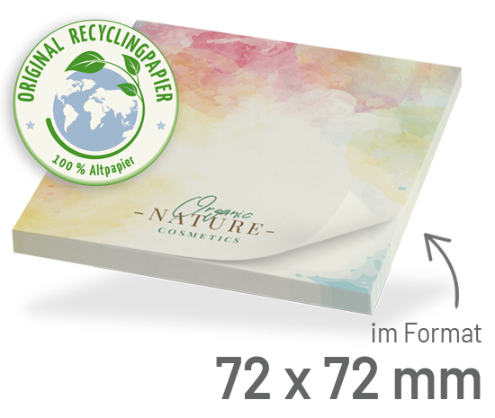 BIZSTIX® Recycling Haftnotizen 72 x 72 mm