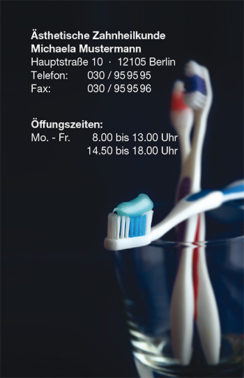 Visitenkarte "Zahnpflege"