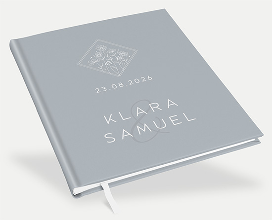 Gästebuch Hochzeit - Vintage "La Fleur Bleue"
