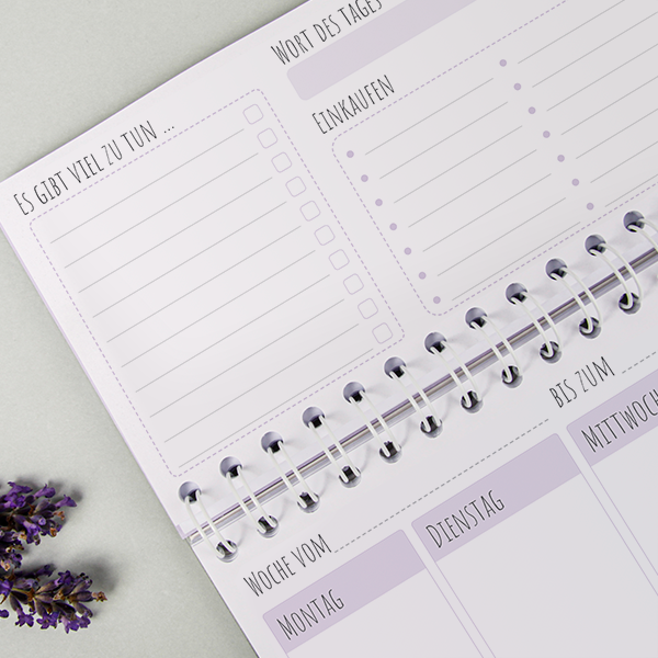 Marthiesens® Tischquerkalender "Lavendel"