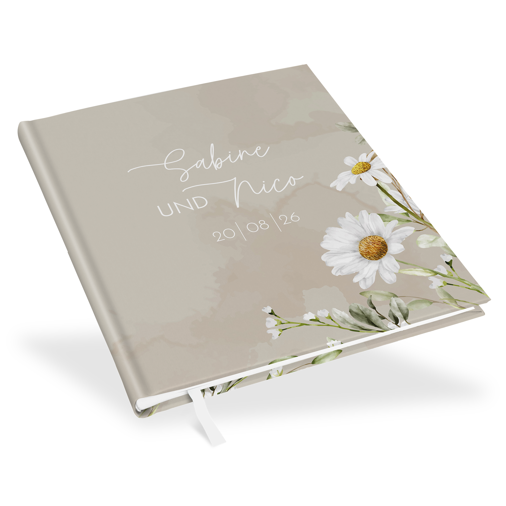 Gästebuch Hochzeit - Floral "Daisy Field"