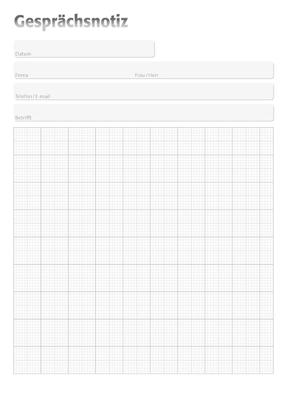 Gesprächsnotizblock A6 millimeterkariert individuell