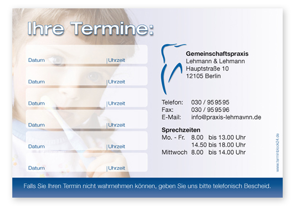 1214010623 Terminzettel "gesundes Kind" - 6 Termine Terminzettel "gesundes Kind" - 6 Termine