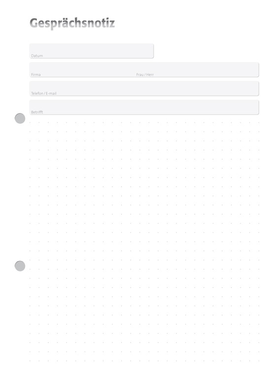 Gesprächsnotizblock A5 punktiert individuell