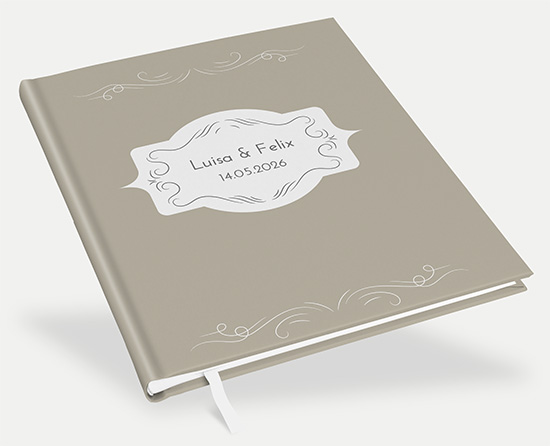 Gästebuch Hochzeit - Vintage "Antique Peony"