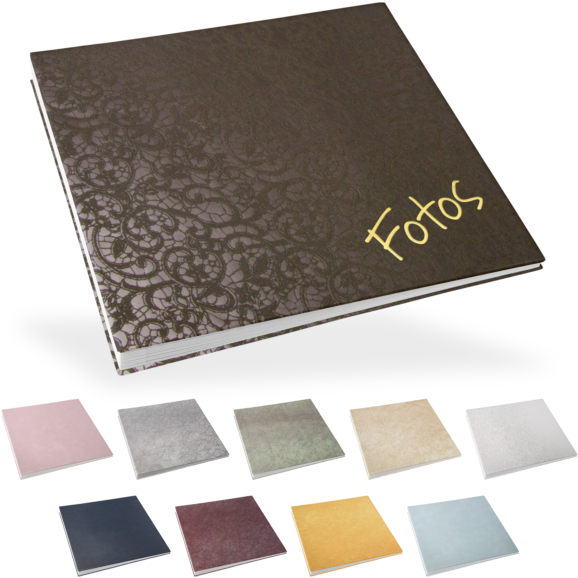 Blockalbum 22 x 22 cm, weiße Inhaltsseiten, ohne Bilddurchstanzung