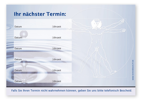 Terminzettel "Körperfrische" - 6 Termine