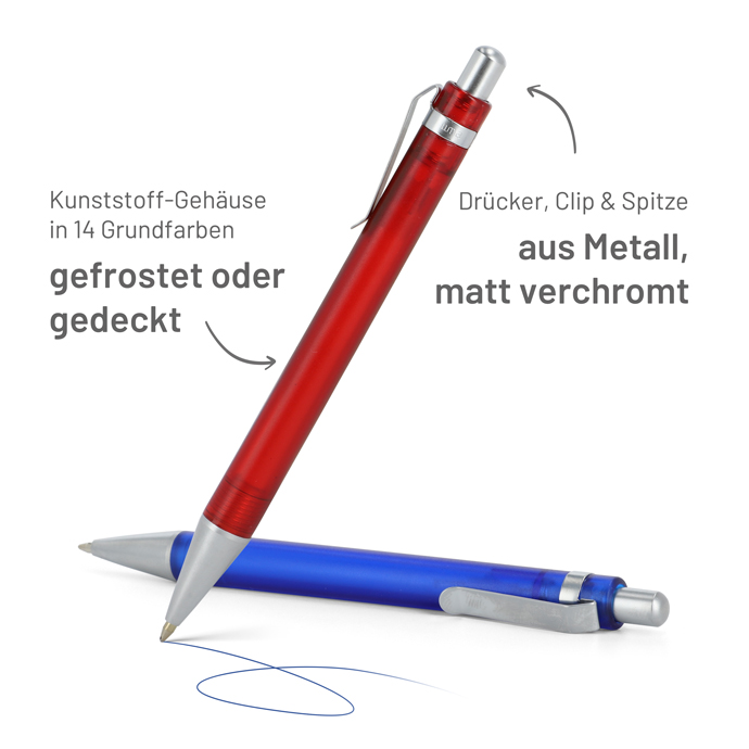 Kugelschreiber Arctis mit Metallelementen Kugelschreiber Arctis mit Metallelementen
