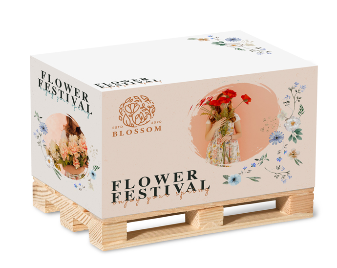 Notiz-Zettelklotz 12 x 8 x 6 cm im Digitaldruck auf Mini-Holzpalette Notiz-Zettelklotz 12 x 8 x 6 cm im Digitaldruck auf Mini-Holzpalette