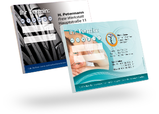Terminzettel Trend mit Logo & Texteindruck